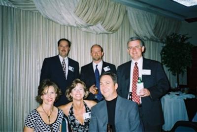 Mark Sills, Walt Hallman, (do not know name of this AHS Grad Hubby), Deanna Brown, Annette Haggard & Todd Sease - at the 20th Reunion