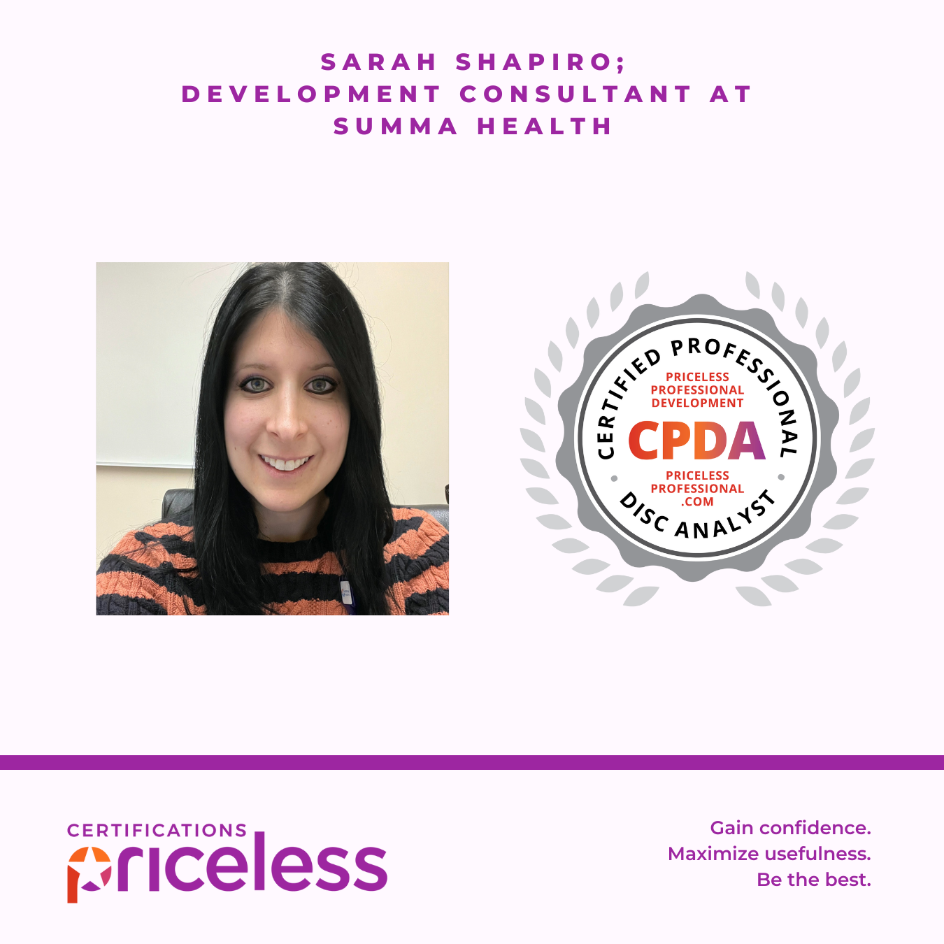 Sarah Shapiro DISC Certification