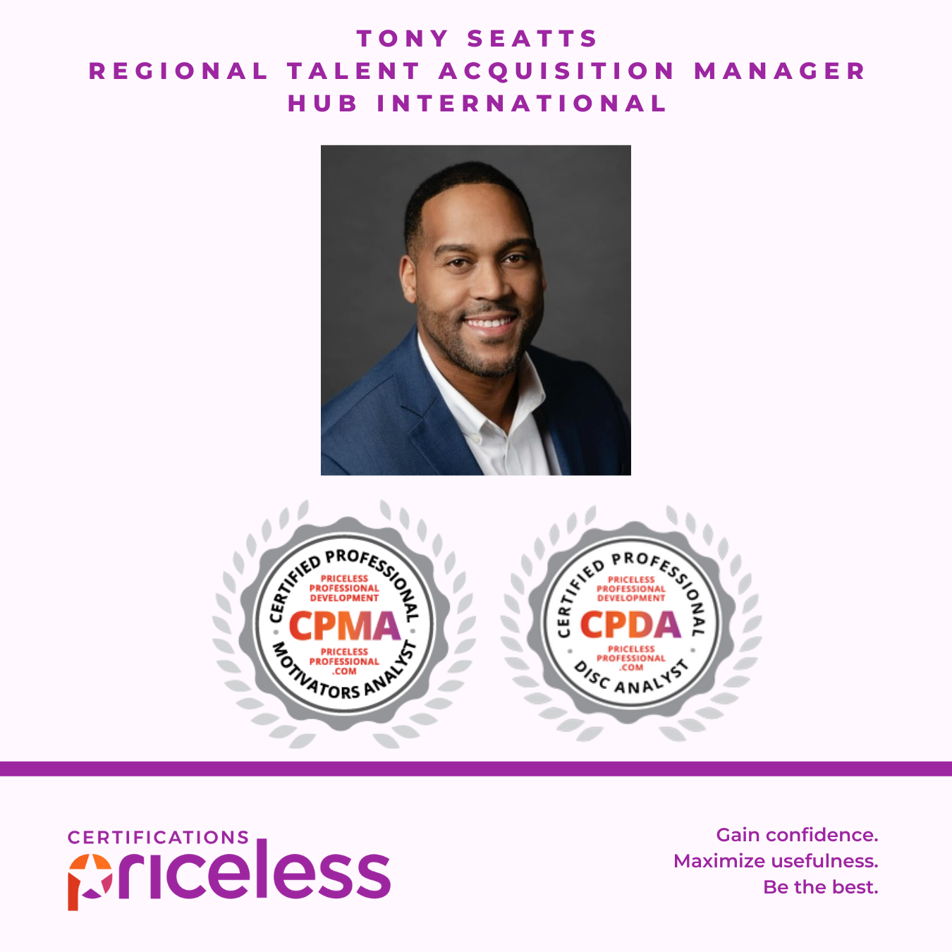 Tony _ HUB DISC Cert